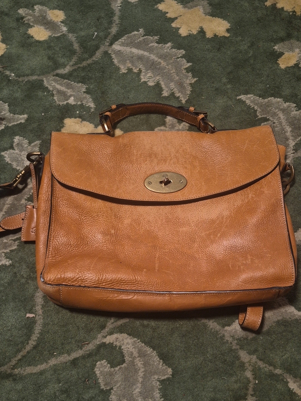 Leather Messenger Bag - Tan Shoulder Briefcase